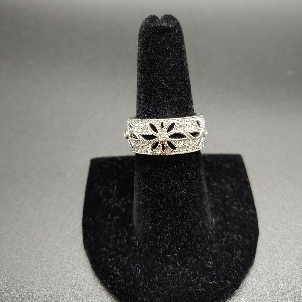 Silver CZ Pave Ring
